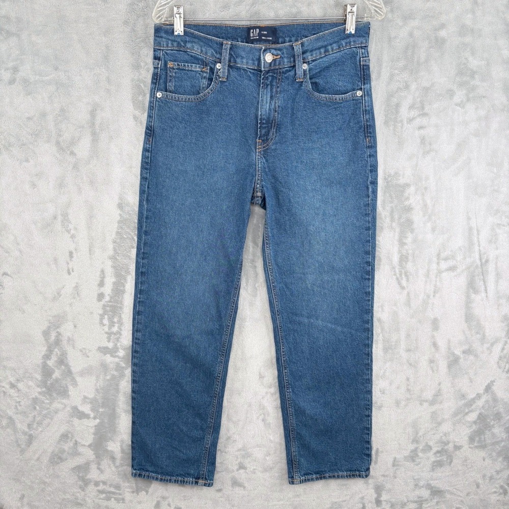 Gap '90s Loose Womens 6/28S (Fit 29x27) Mid Rise Medium Wash Stretch Denim Retro